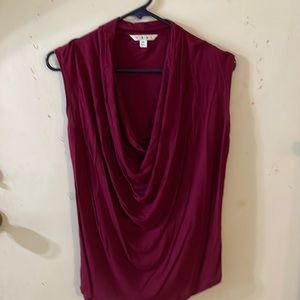 CAbi wine colored drapey tank